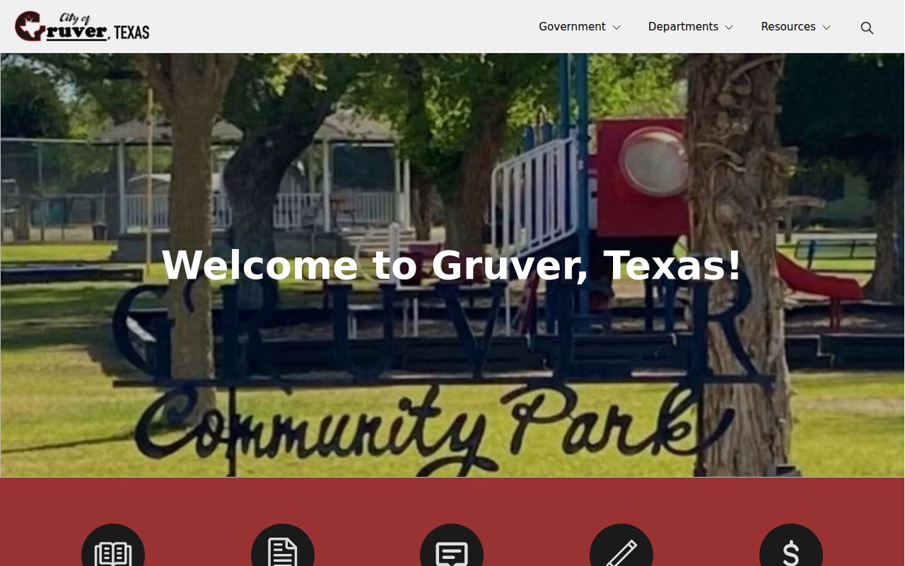 Gruver criminal records City Hall official homepage