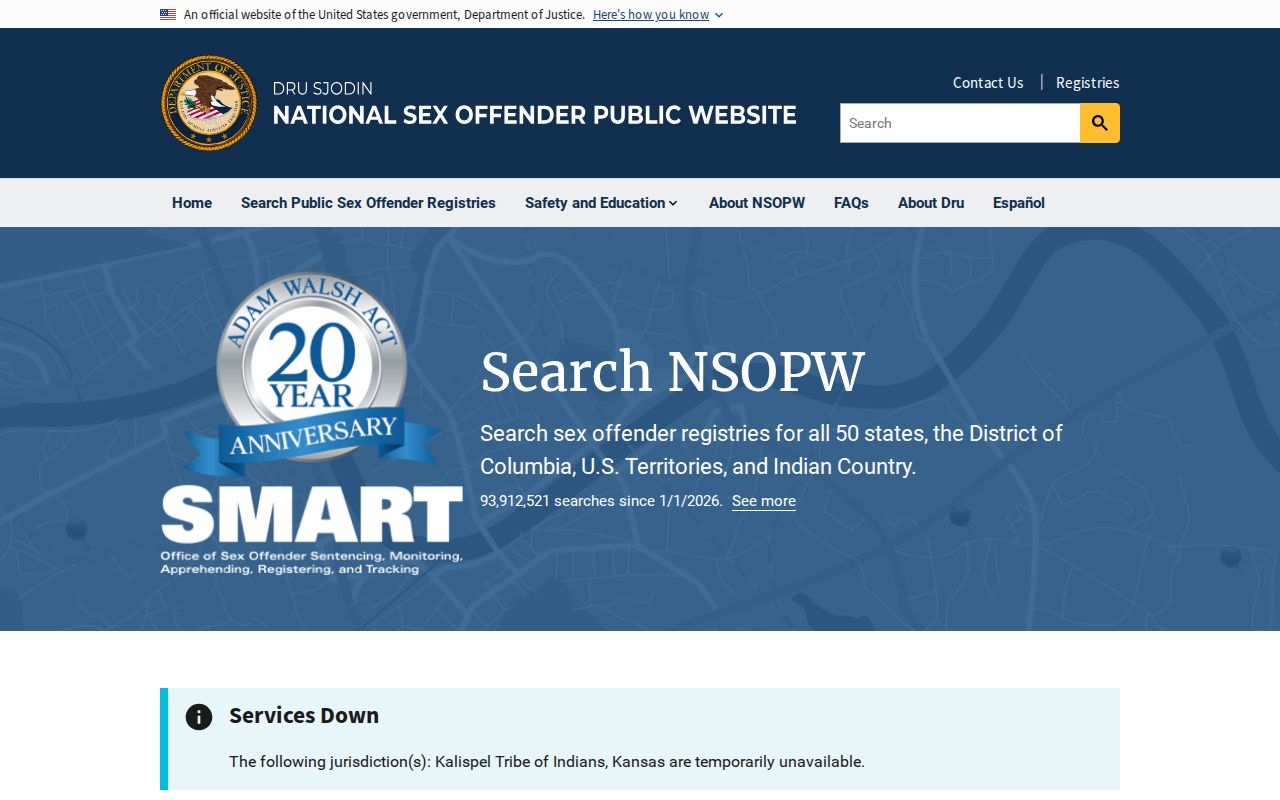 Hansford County sex offender lookup using the national NSOPW search