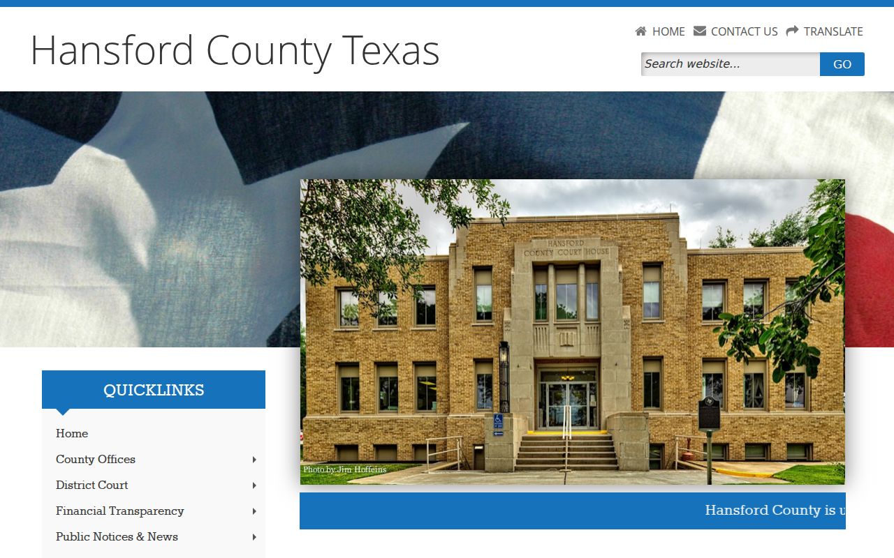 Hansford County criminal history courthouse homepage