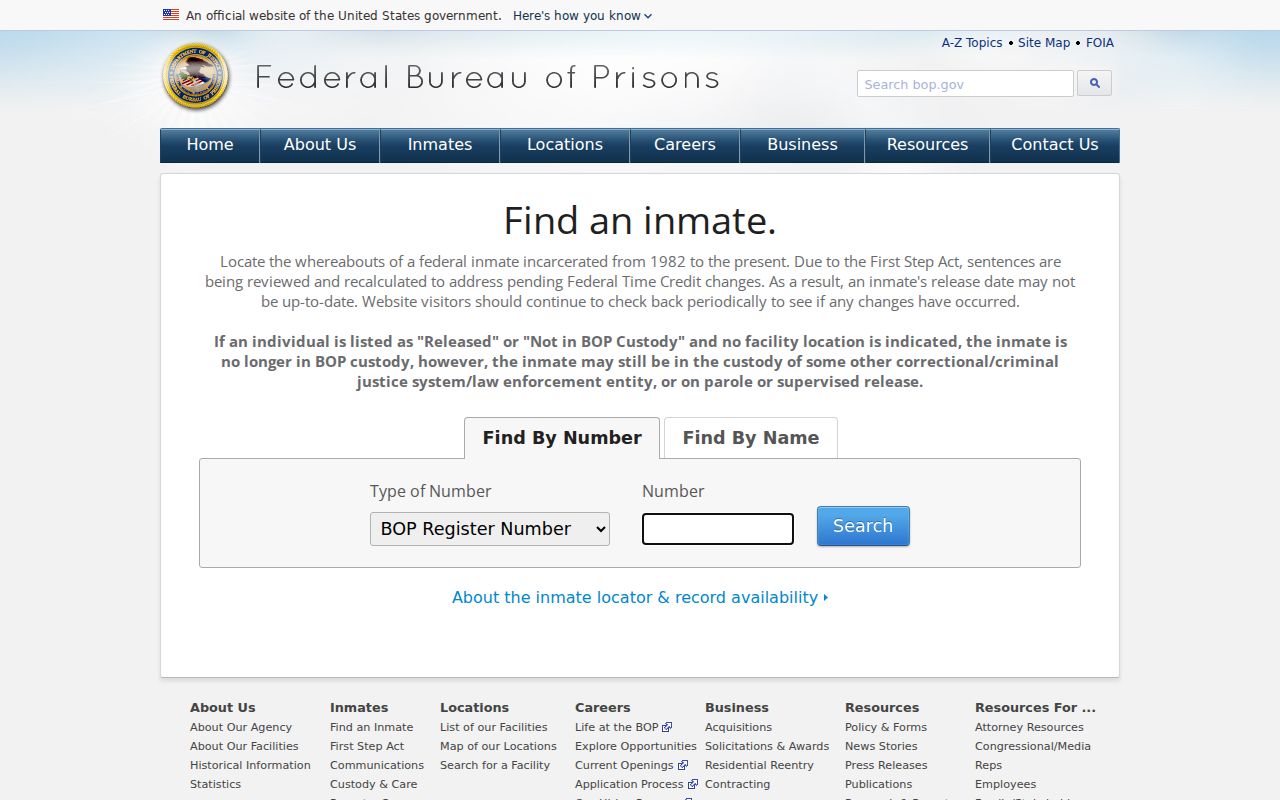 Hansford County criminal history federal inmate locator
